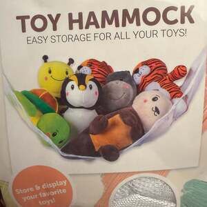 Grafix Toy Hammock Easy Mesh Storage Net for Stuffed Animals 62in x 44in